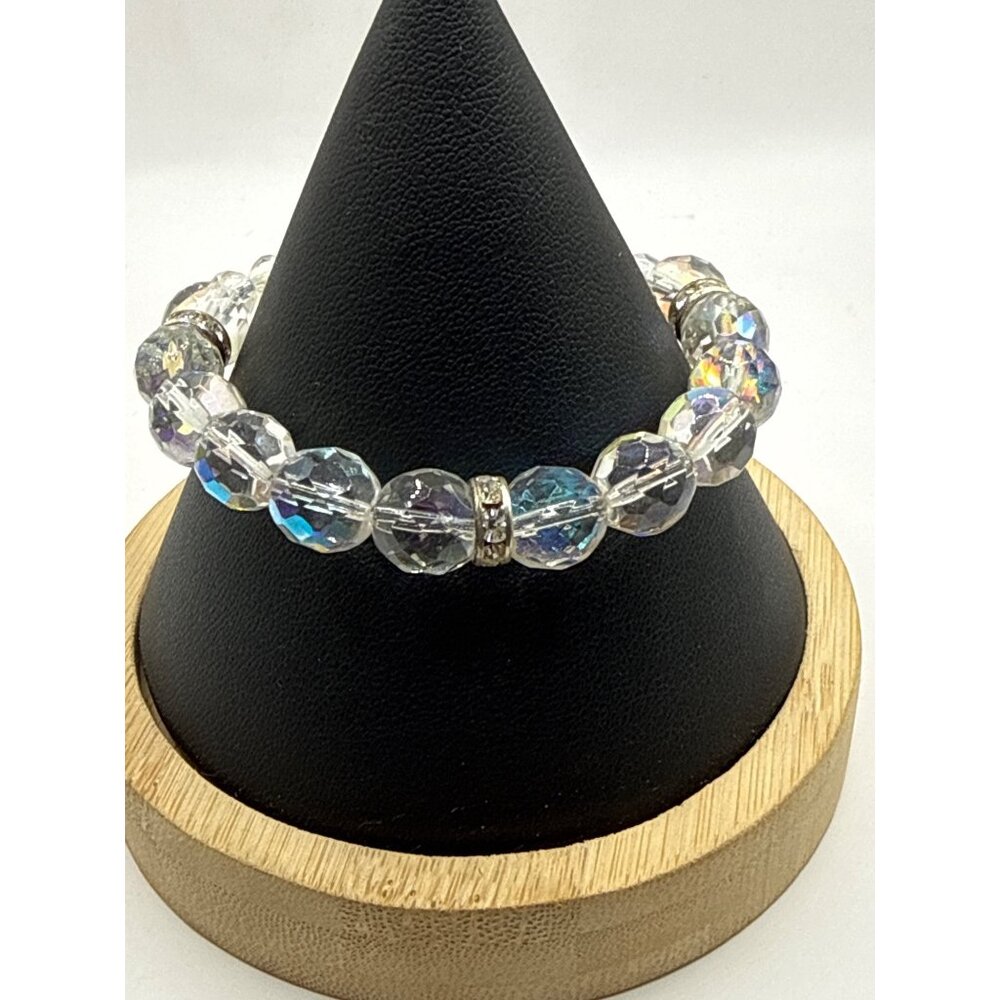 Crystal Beaded Bracelet Rhinestone Accents Womens Jewelry
